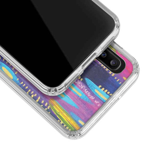 Etta Vee Kaleidoscope Brush Stroke Galaxy A20 Clear Case