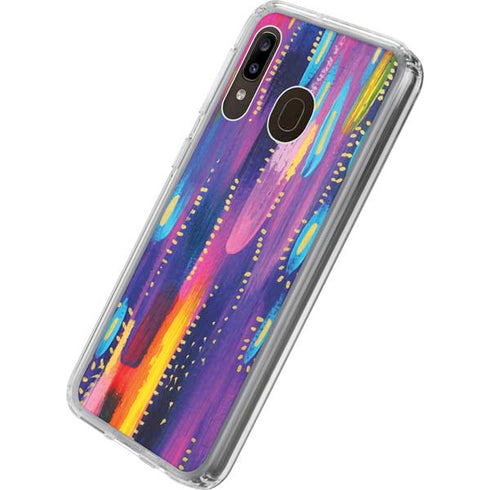 Etta Vee Kaleidoscope Brush Stroke Galaxy A20 Clear Case