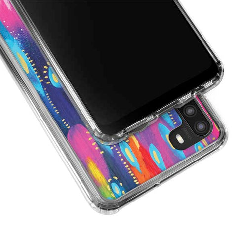 Etta Vee Kaleidoscope Brush Stroke Galaxy A21 Clear Case