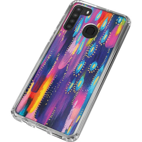 Etta Vee Kaleidoscope Brush Stroke Galaxy A21 Clear Case