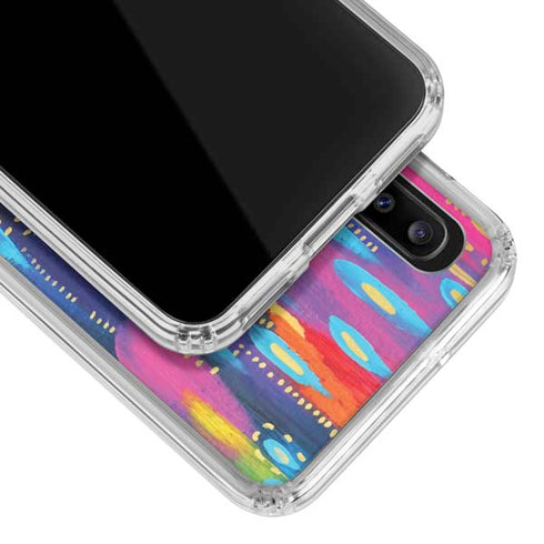 Etta Vee Kaleidoscope Brush Stroke Galaxy A30 Clear Case