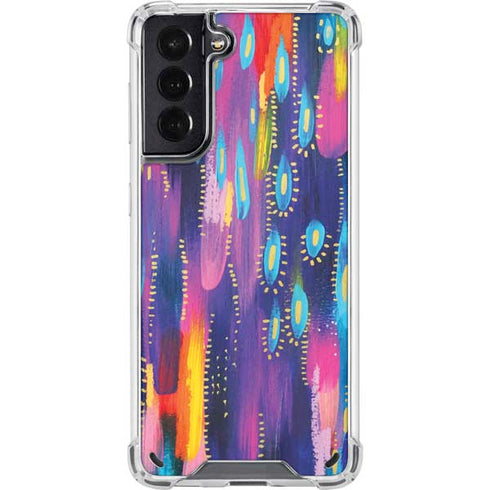 Etta Vee Kaleidoscope Brush Stroke Galaxy S21 5G Clear Case
