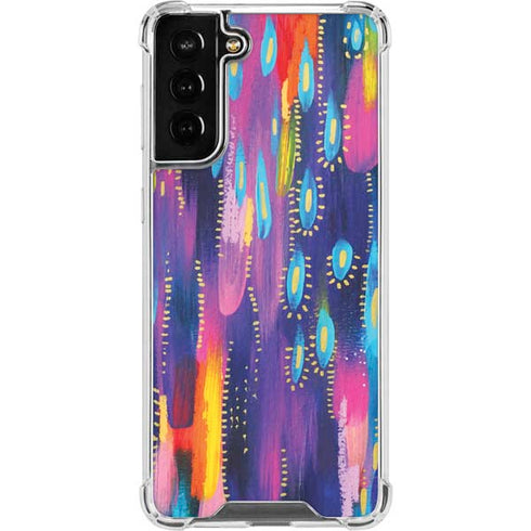 Etta Vee Kaleidoscope Brush Stroke Galaxy S21 FE Clear Case