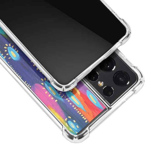 Etta Vee Kaleidoscope Brush Stroke Galaxy S21 Ultra 5G Clear Case