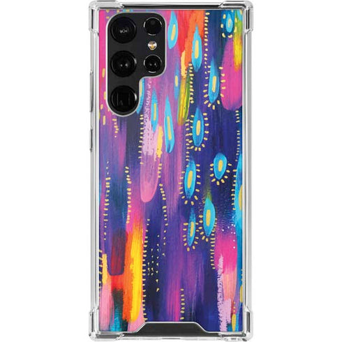 Etta Vee Kaleidoscope Brush Stroke Galaxy S22 Ultra Clear Case