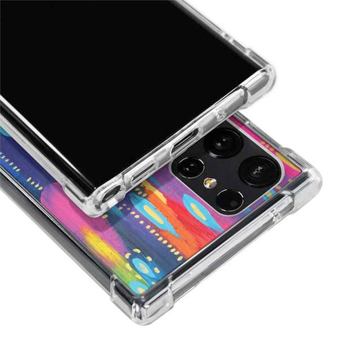 Etta Vee Kaleidoscope Brush Stroke Galaxy S22 Ultra Clear Case