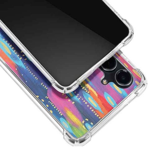 Kaleidoscope Brush Stroke by Etta Vee Galaxy S23 FE Clear Case