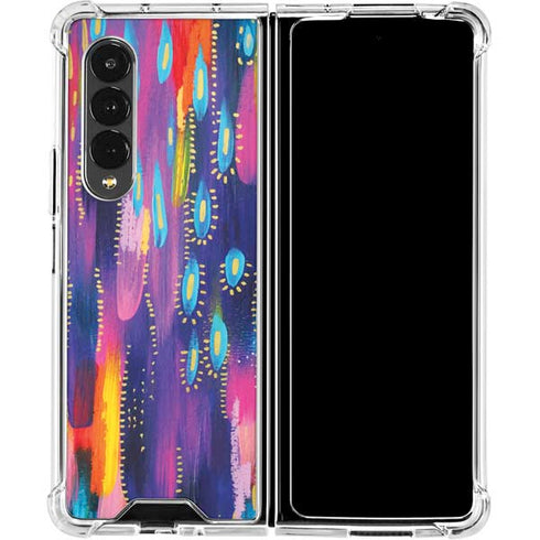 Etta Vee Kaleidoscope Brush Stroke Galaxy Z Fold4 5G Clear Case