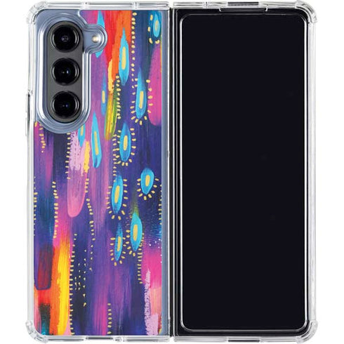 Kaleidoscope Brush Stroke by Etta Vee Galaxy Z Fold5 5G Clear Case