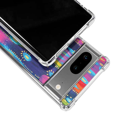 Kaleidoscope Brush Stroke by Etta Vee Google Pixel 8 Clear Case
