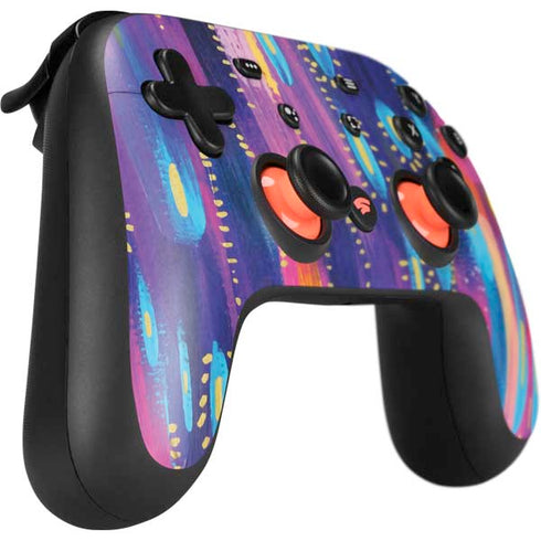 Etta Vee Kaleidoscope Brush Stroke Google Stadia Controller Skin