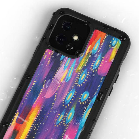 Etta Vee Kaleidoscope Brush Stroke iPhone 12 Mini Waterproof Case