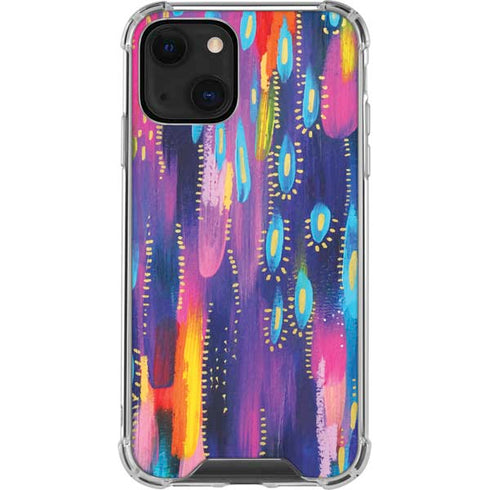 Kaleidoscope Brush Stroke by Etta Vee iPhone 15 Plus Clear Case