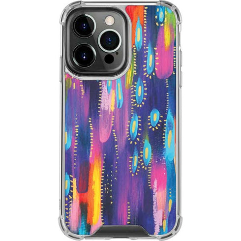 Etta Vee Kaleidoscope Brush Stroke iPhone 14 Pro Clear Case