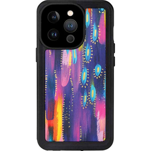 Etta Vee Kaleidoscope Brush Stroke iPhone 14 Pro Waterproof Case