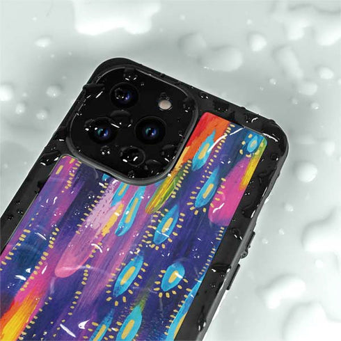 Etta Vee Kaleidoscope Brush Stroke iPhone 14 Pro Waterproof Case
