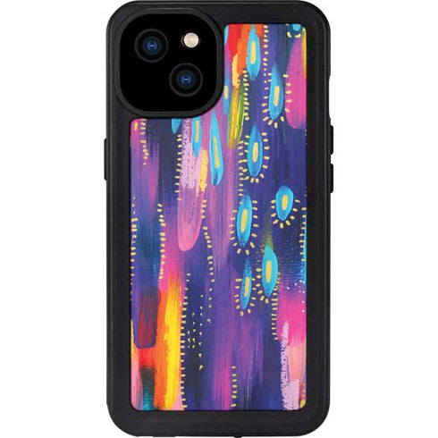 Kaleidoscope Brush Stroke by Etta Vee iPhone 15 Plus Waterproof Case