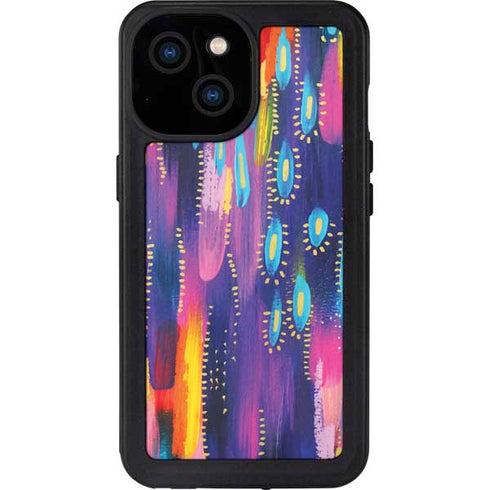 Kaleidoscope Brush Stroke by Etta Vee iPhone 15 Waterproof Case