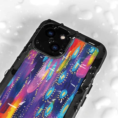 Kaleidoscope Brush Stroke by Etta Vee iPhone 15 Waterproof Case