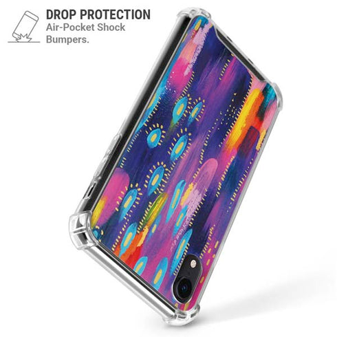 Kaleidoscope Brush Stroke by Etta Vee iPhone XR Clear Case