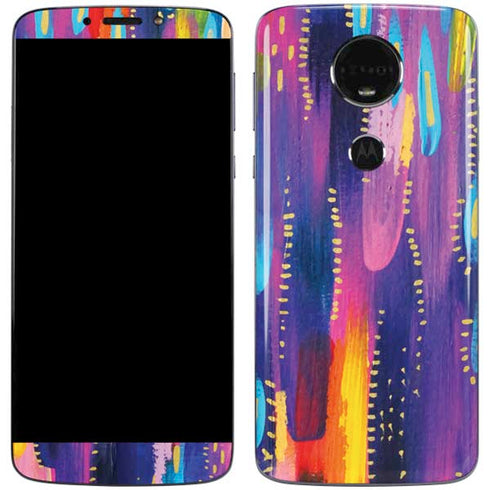 Etta Vee Kaleidoscope Brush Stroke Moto E5 Plus Skin