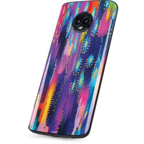 Etta Vee Kaleidoscope Brush Stroke Moto G6 Skin