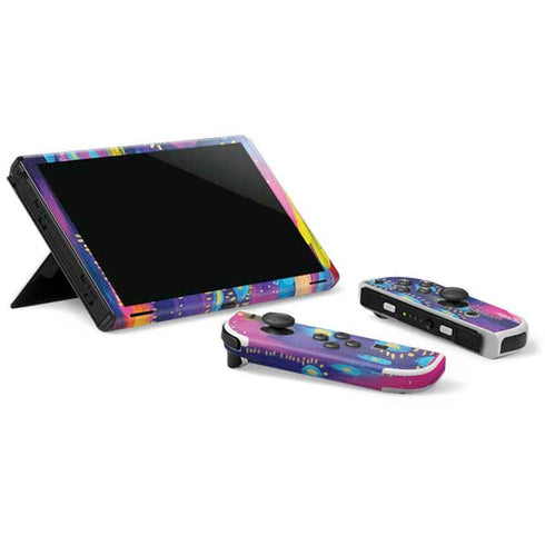 Etta Vee Kaleidoscope Brush Stroke Nintendo Switch OLED (2021) Skin