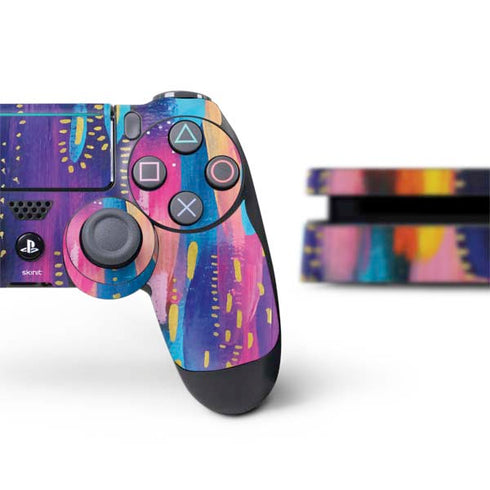 Etta Vee Kaleidoscope Brush Stroke PS4 Slim Bundle Skin