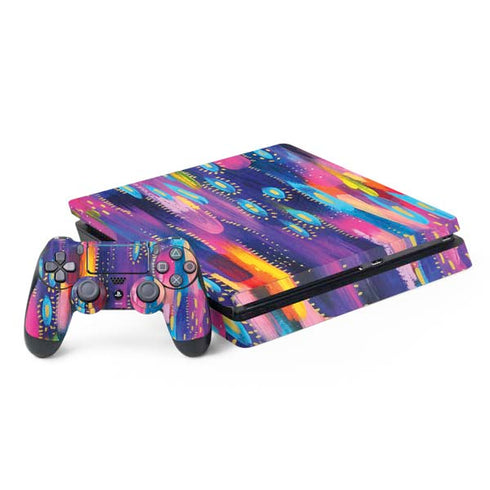 Etta Vee Kaleidoscope Brush Stroke PS4 Slim Bundle Skin