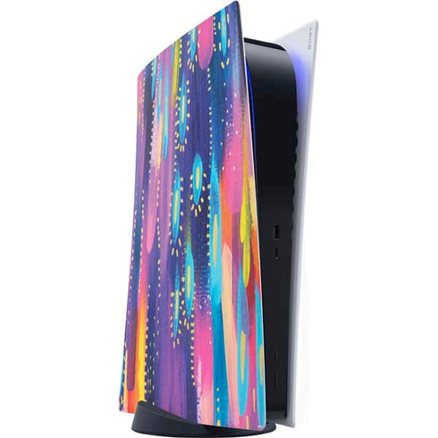 Etta Vee Kaleidoscope Brush Stroke PS5 Digital Edition Console Skin