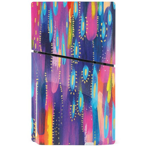 Kaleidoscope Brush Stroke by Etta Vee PS5 Slim Disk Console Skin