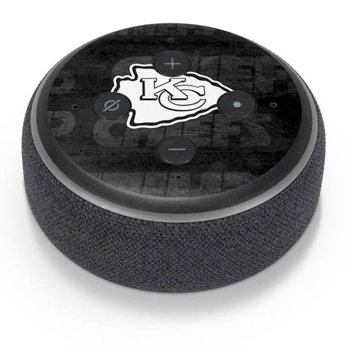 NFL Kansas City Chiefs Black & White Amazon Echo Dot Skin
