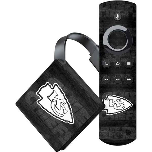 NFL Kansas City Chiefs Black & White Amazon Fire TV Skin