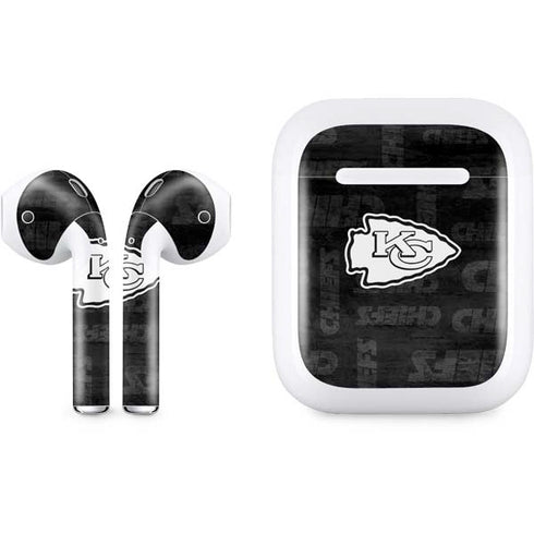 NFL Kansas City Chiefs Black & White Apple AirPods Skin