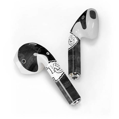 NFL Kansas City Chiefs Black & White Apple AirPods Skin