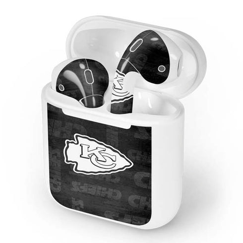 NFL Kansas City Chiefs Black & White Apple AirPods Skin