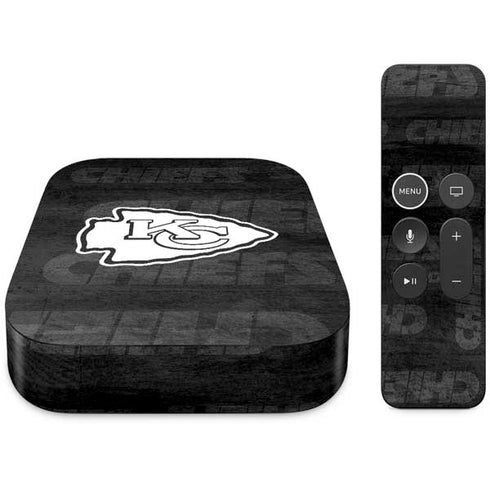 NFL Kansas City Chiefs Black & White Apple TV Skin