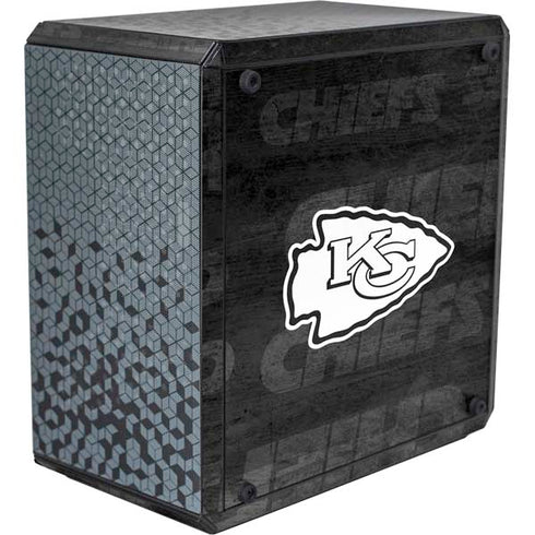 NFL Kansas City Chiefs Black & White Cooler Master MasterBox Q300L Mini Tower Skin