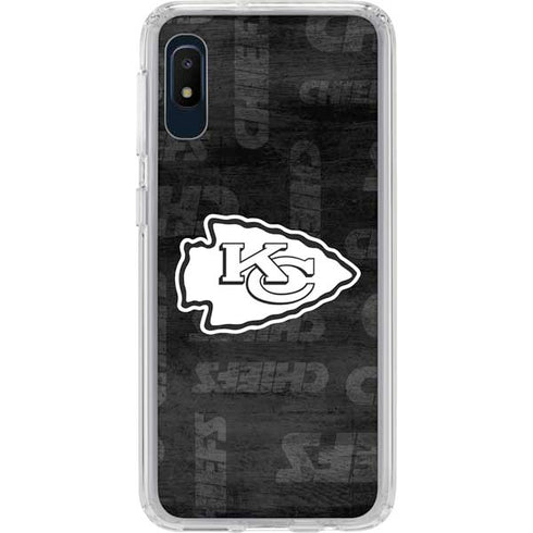 NFL Kansas City Chiefs Black & White Galaxy A10e Clear Case