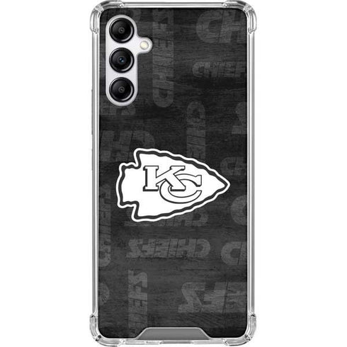 NFL Kansas City Chiefs Black & White Galaxy A14 5G Clear Case
