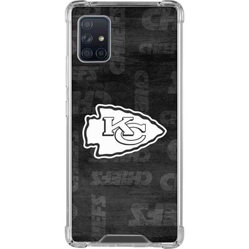 NFL Kansas City Chiefs Black & White Galaxy A51 5G Clear Case