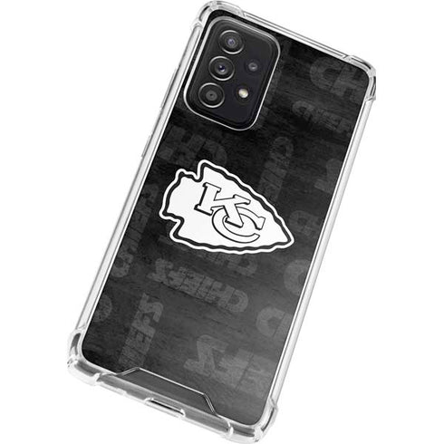 NFL Kansas City Chiefs Black & White Galaxy A52 5G Clear Case