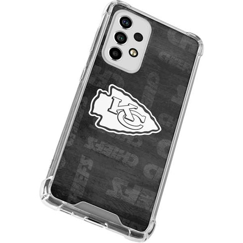 NFL Kansas City Chiefs Black & White Galaxy A53 5G Clear Case