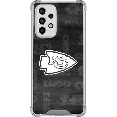 NFL Kansas City Chiefs Black & White Galaxy A53 5G Clear Case
