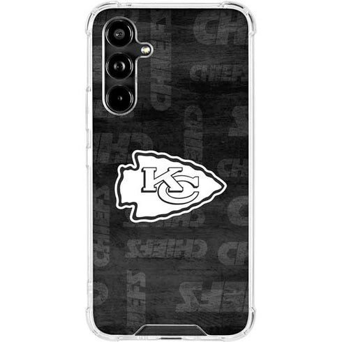 NFL Kansas City Chiefs Black & White Galaxy A54 5G Clear Case