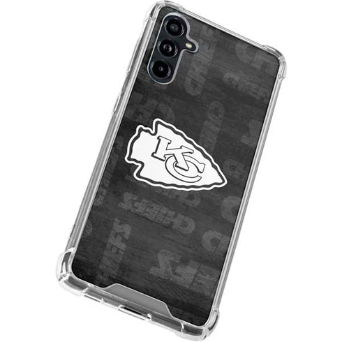 NFL Kansas City Chiefs Black & White Galaxy A54 5G Clear Case