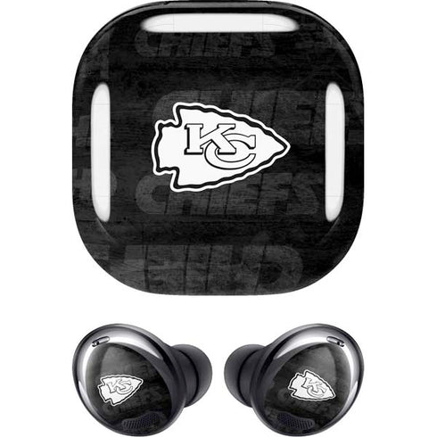 NFL Kansas City Chiefs Black & White Galaxy Buds Pro Skin