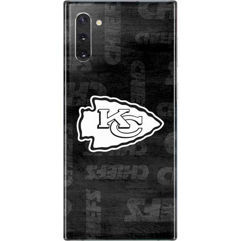 NFL Kansas City Chiefs Black & White Galaxy Note 10 Skin