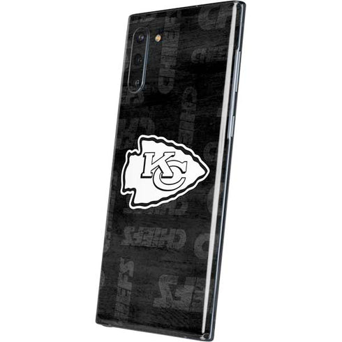 NFL Kansas City Chiefs Black & White Galaxy Note 10 Skin