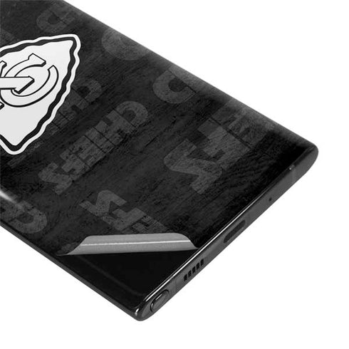NFL Kansas City Chiefs Black & White Galaxy Note 10 Skin